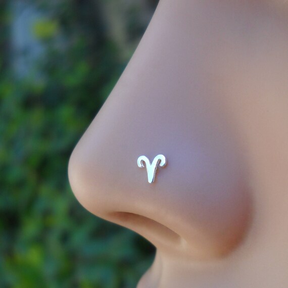 Aries Zodiac Sign Nose Ring Stud Nose Jewelry Nose
