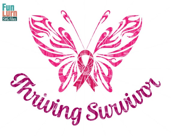 Download Breast Cancer Awareness SVG Thriving Survivor Ribbon
