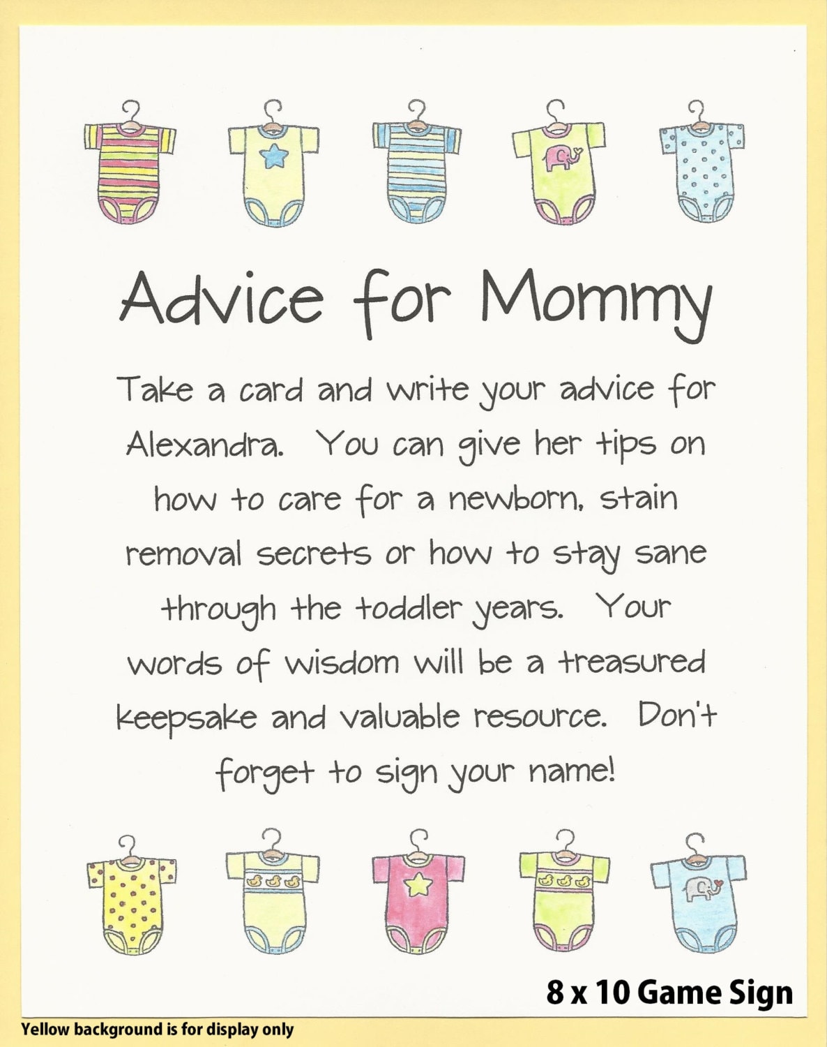 Advice For Mommy Daddy Baby Shower Game Wishes For Moms