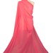 Premium Quality Plain Coral Chiffon Soft Polyester Sheer Fabric Dress Bridal Material CH01