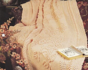 Peach Chenille, Annie's Attic Crochet Quilt & Afghan Pattern Club Leaflet 02208-01