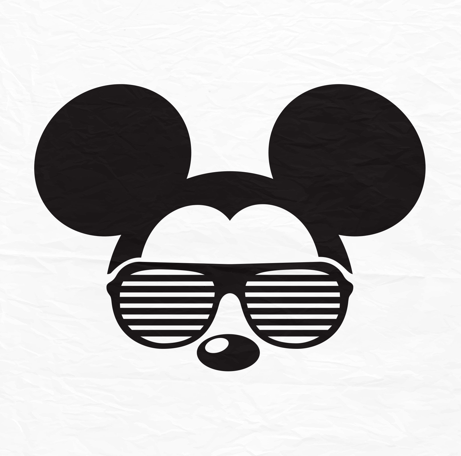Micky Mouse Ears Love Svg - Layered SVG Cut File