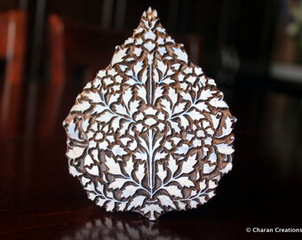 Textile Stamp, Pottery Stamp, Indian Wood Stamp, Tjaps, Blockprint Stamp, Printing Stamp Blocks- Large Floral