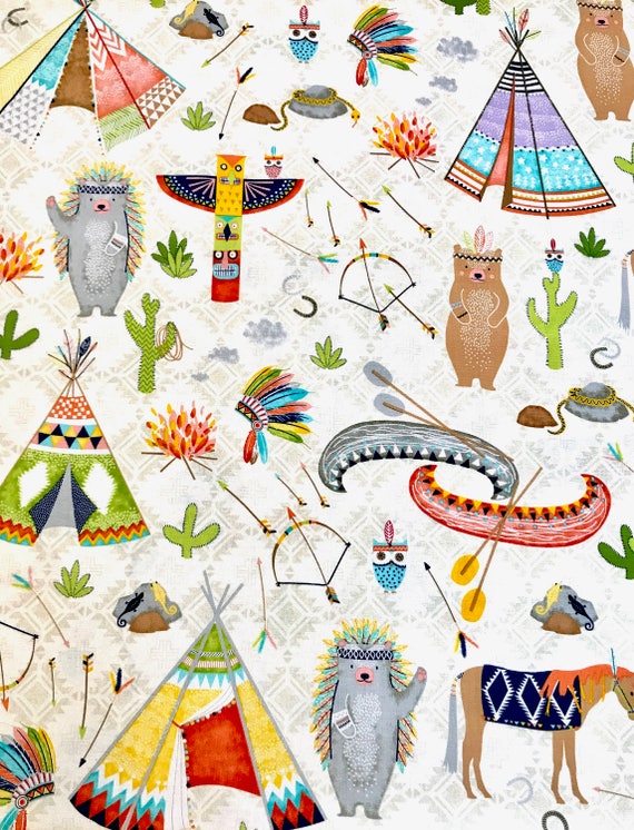 Tribal Baby sheet Teepees tribal baby bedding Indian tribal