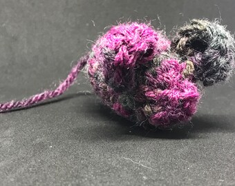 Crochet mouse cat toy