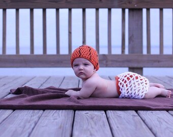 Baby basketball set, basketball hat, basketball net cocoon, nb sports set, newborn basketball photo prop/3 Piece Set (Ready to Ship)