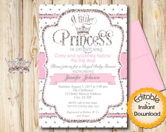 Princess baby shower invitations | Etsy