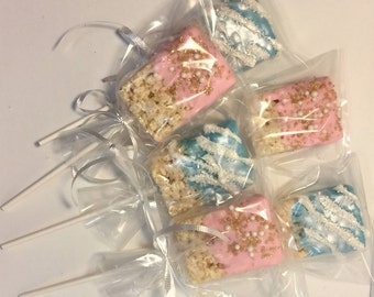 Half Dipped Rice Krispie Pops 1 Dozen