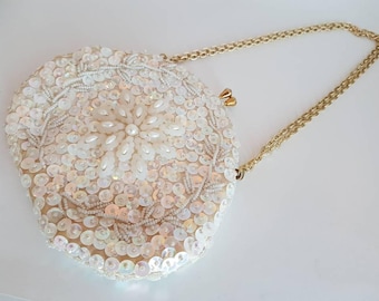 Ivory Clutch Bridal Clutch Beaded Clutch Evening Bag White Clutch 1930s Clutch 1920s Clutch Gatsby Clutch Beaded Purse Beaded Handbag