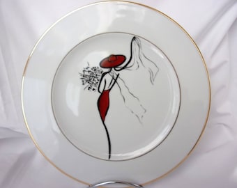 Collection "Minimalist" hand painted plate
