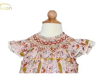 D17.120 - Hand smocked bishop dress