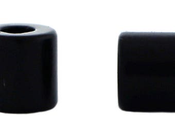 6mm Magnetic Clasp Set Of 10 Matte Black Barrel MC15