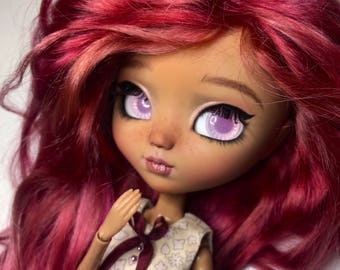 Amina••Ooak custom pullip doll with mohair weft hair