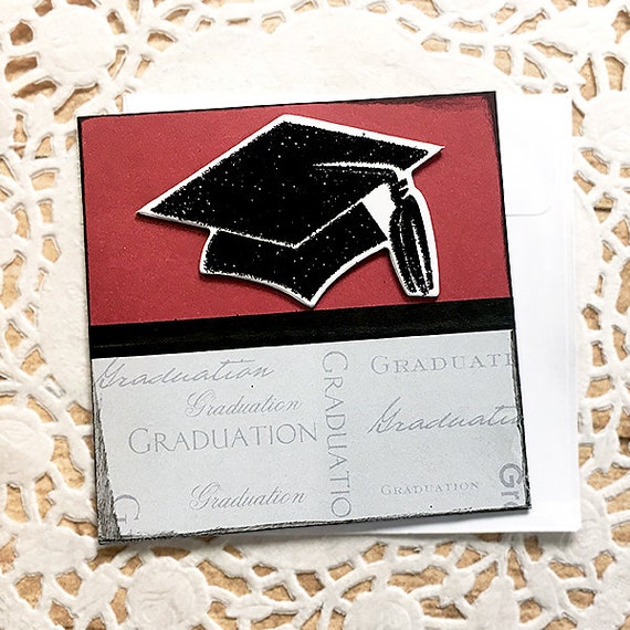 Grad Hat Mini Card Gift Tag Graduation Congratulations