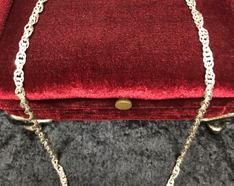 Vintage Signed Milor Italy Sterling Silver Twisted Curb Chain Necklace 6mm - 32"
