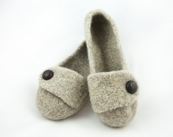 Barley Womens Felted Wool Slippers