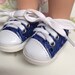 doll shoes to fit wellie wishers dolls, shoes to fit hearts for hearts, blue tennis shoes for dolls, 2 inch doll shoes