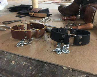 Boot straps, Leather mud chains, black brown leather for boots