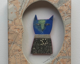 Miniature painting "Blue Cat diorama"