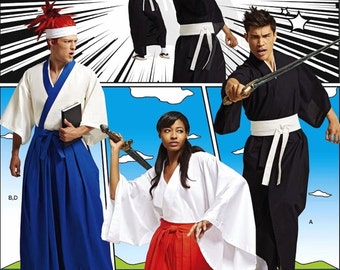 Martial Arts Costume Pattern, Cosplay Warrior Costume Pattern, Sz XS to XL, Simplicity Sewing Pattern 8318