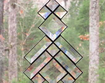Stained Glass Suncatcher- All Clear Bevels, Southwest Prairie Design