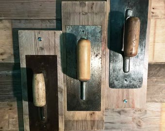 Plasterers' trowel coat and scarf rack