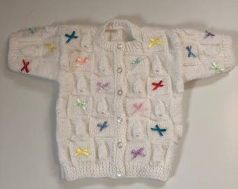 Newbirn White Cardigan