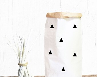 Paper bag laundry bag TOYS triangles