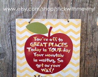 Classroom decor, teacher appreciation, teacher sign, appreciation gift, thank you teacher, personalized teacher sign, classroom sign