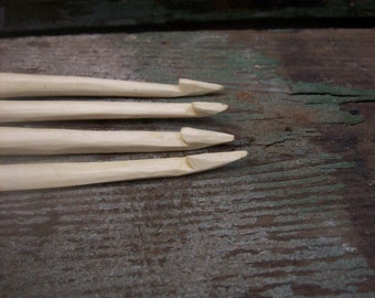 handmade crochet hook with bark natural | hippie | ecologic | nature friendly