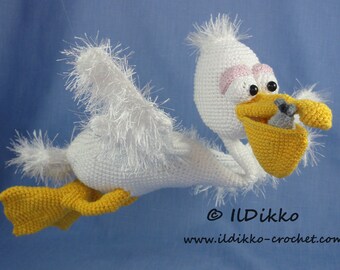 Amigurumi Crochet Pattern - Pablo the Pelican - English Version