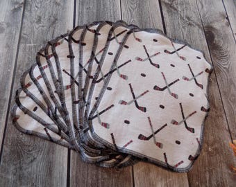Un-paper towels, Reusable flannel paper towels, ecofriendly kitchen, Zero Waste life, Hockey
