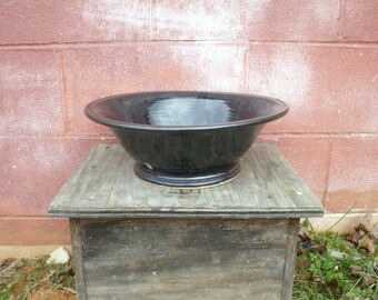 Stoneware Black Footed Vessel Sink, Bathroom Sink, Kitchen Sink, Pottery Sink