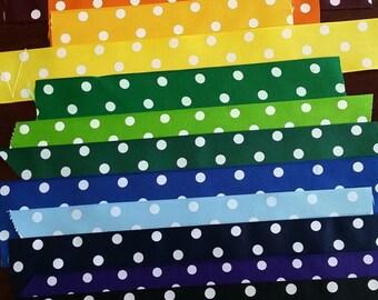 Polka Dot Grosgrain Ribbon 7/8, 1 1/2, 2 1/4, 3 inch available. 5 yards is 1.25