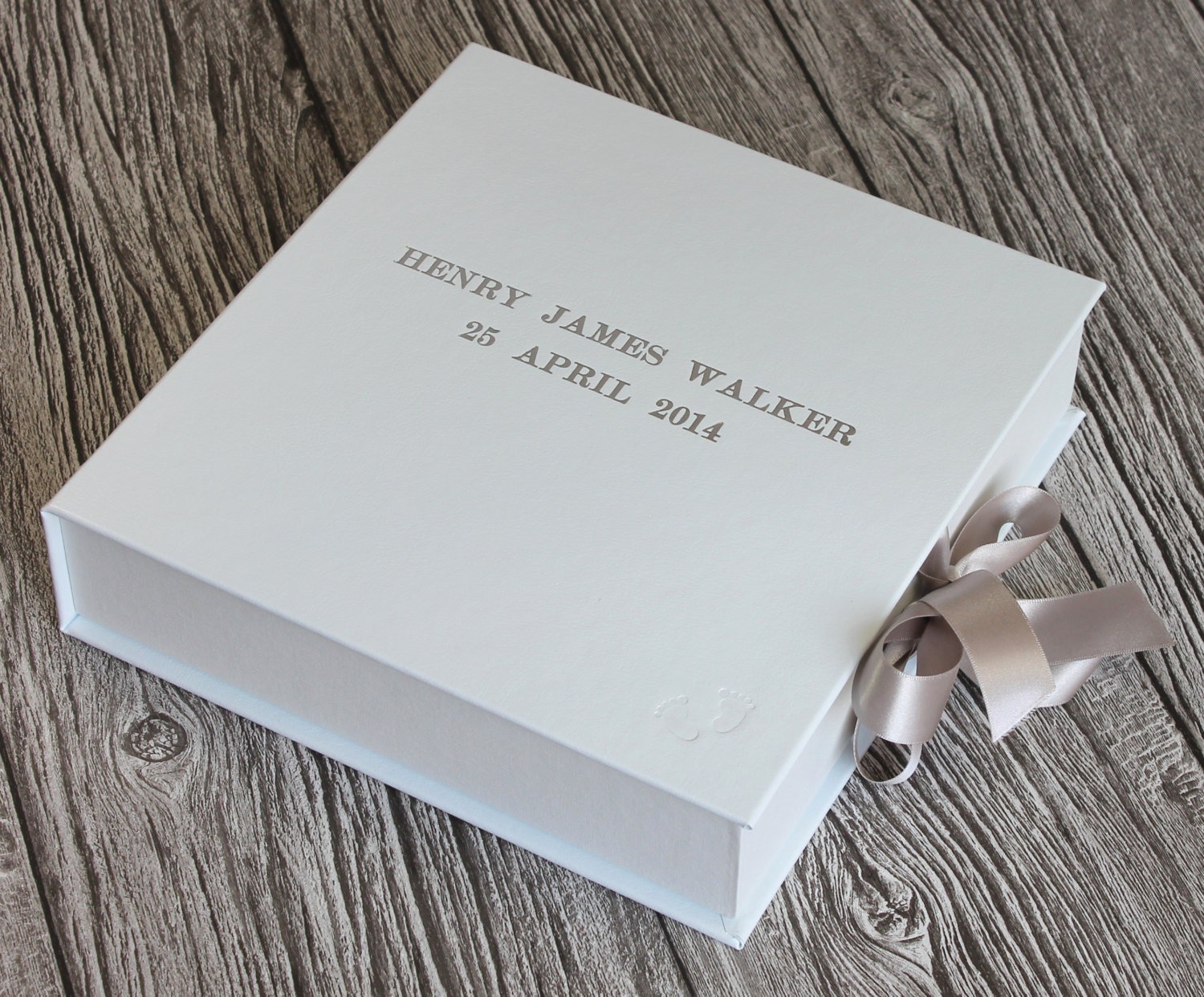 Personalised handmade baby keepsake box / memory box in