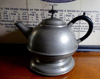Un Vintage en cuivre bas théière, maîtres théière, bon état. Rétro, Shabby chic, ferme, Britannique fait.