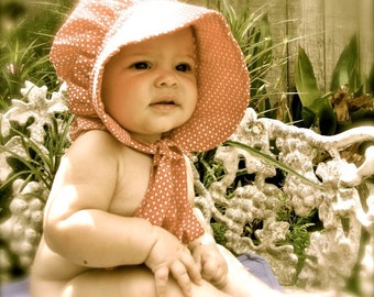 Baby Sun Bonnet pdf pattern and tutorial sizes 1 to 3 years Instant e-file download