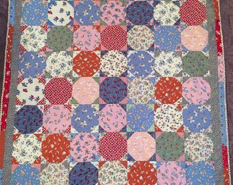 1930s reproduction vintage inspired baby lap throw quilt