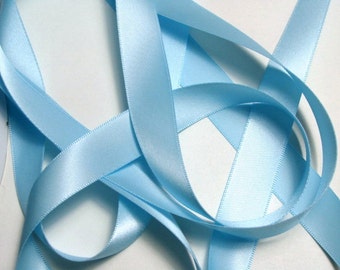 5/8" Double-Faced Satin Ribbon - Light Blue