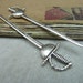 10pcs 25x85mm The Sword Silver White Retro Pendant Charm For necklace Jewelry /Pendants C8077