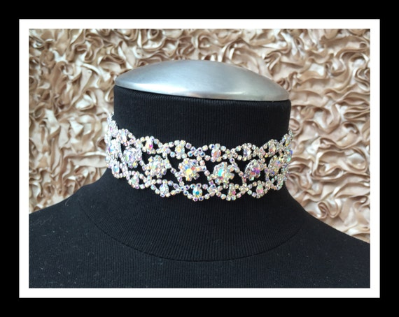 AB Rhinestone Choker #C103