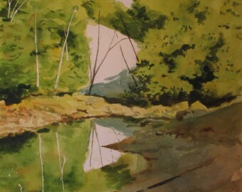 Original Watercolor: From The Bridge
