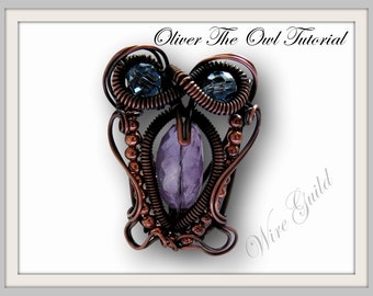 Oliver The Owl Pendant/Pin - Wire Wrap Tutorial