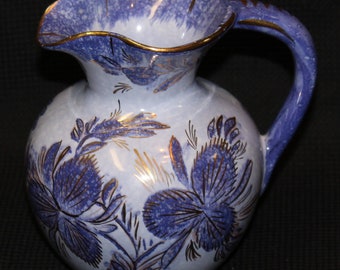 Hand-painted made in Holland Blue Flower Pitcher