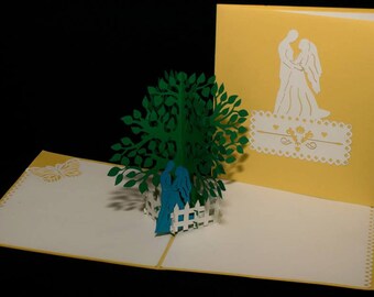 3-D Wedding Pop-Up Card