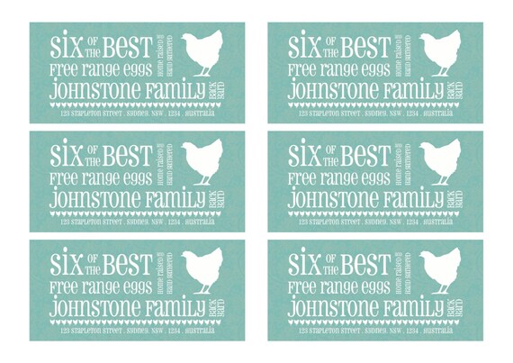 items similar to a4 size pdf version of half dozen egg carton labels