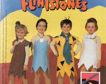 McCall's Easy 90 Minutes Costumes Pattern 7283 FLINTSTONES Boys/Girls 3-4