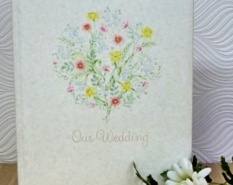 Vintage Wedding Keepsake Book, Bride and Groom Memory Album, Unused Book with Original Box, Our Wedding Memory Book