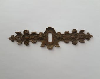 Vintage brass escutcheon | Key hole cover #A896Q2F8