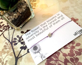 Sunflower Gift Friendship Bracelet Keepsake